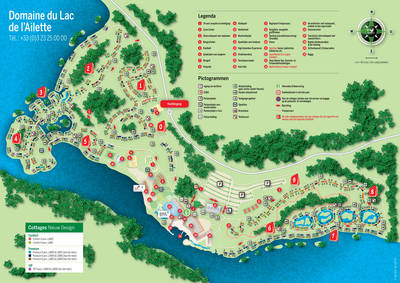 plattegrond centerparcs Le Lac d'Ailette