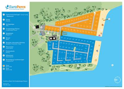 Plattegrond EuroParcs De Kraaijenbergse Plassen