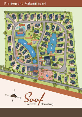 Plattegrond van vakantiepark soofretreats Soof Heuvelrug