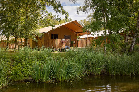 Safaritenten aan het water op vakantiepark Lake Resort Beekse Bergen