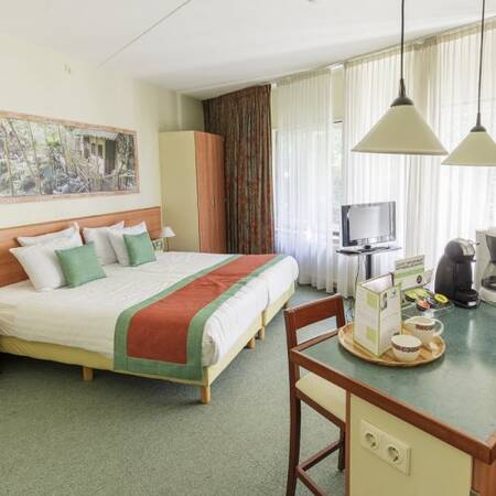 Een hotelkamer op Center Parcs Het Heijderbos