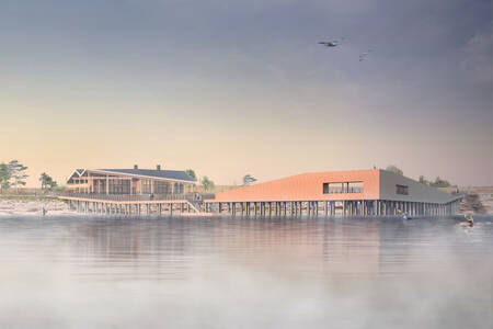 Impressie van de nieuwe Market Dome van Center Parcs Nordborg Resort