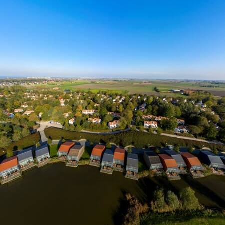 Luchtfoto van vakantiepark Center Parcs Park De Haan