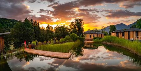 Vakantiehuizen aan de zwemvijver op vakantiepark EuroParcs Rosental