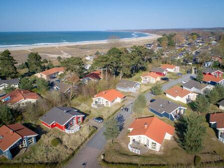 Luchtfoto van vakantiepark Landal Travemünde aan de Oostzee