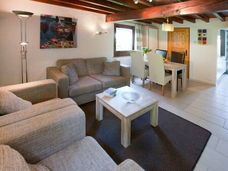 Woonkamer van een vakantiewoning op vakantiepark Landal Village les Gottales